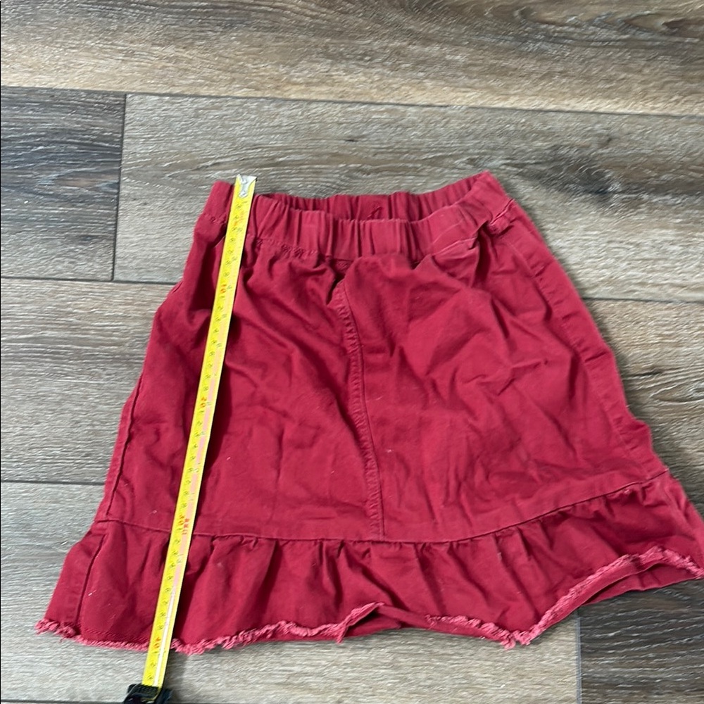 Red Ruffled Skirt - Picture 3 of 4